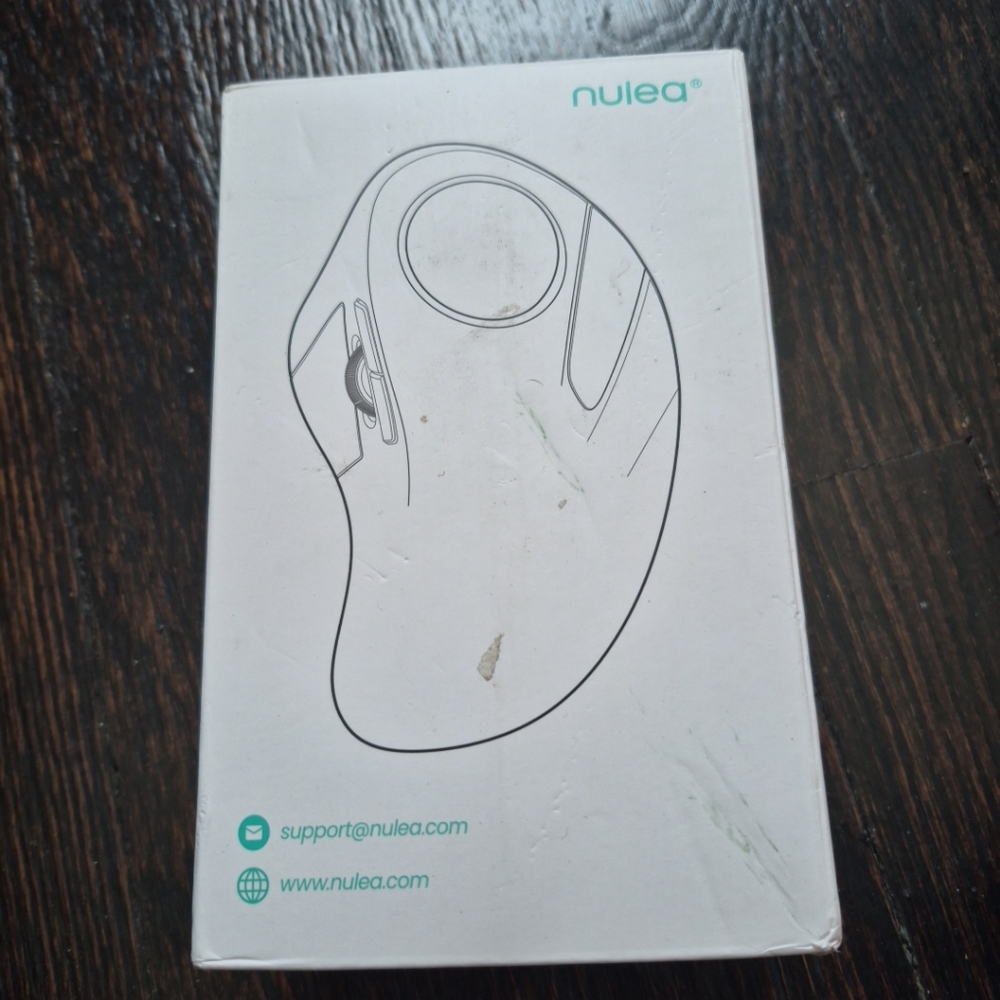 Nulea M505B Wireless Trackball Mouse Ergonomic RGB Rechargeable - RED BALL